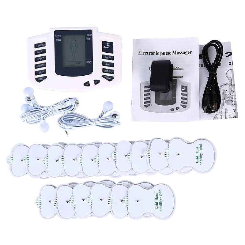 Electrical Muscle Stimulator Slimming Massager Pulse Tens Acupuncture Machine + Slippers +16Pads +USB Cable US/EU Plug Electrical Muscle Stimulator Slimming Massager Pulse Tens Acupuncture Machine + Slippers +16Pads +USB Cable US/EU Plug