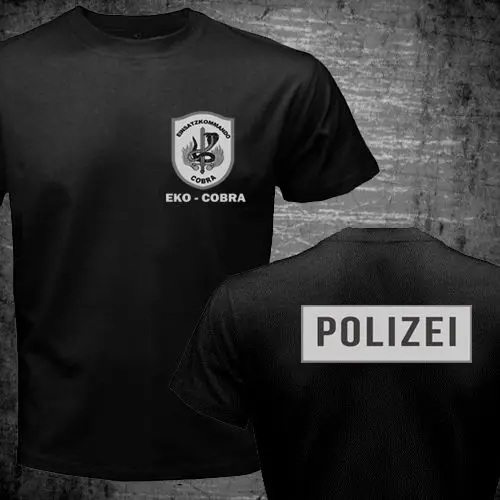 

EKO COBRA Austria Police Counter Terrorism Special Unit Forces T shirt men two sides Casual tee new summer brand tees