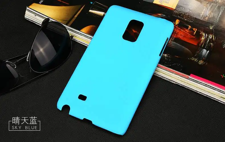 Гладкий масляный Жесткий пластиковый Чехол для телефонов samsung Galaxy Note Edge N9150 Роскошный тонкий чехол для Note Edge - Цвет: Небесно-голубой