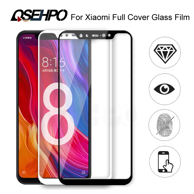 

Full Cover Protective Glass on the For Xiaomi Mi 8 9 SE Mi 6X 8 Lite A2 Lite Mi Note 3 Tempered Screen Protector Glass Film Case