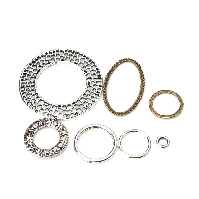 Buy 5pcs/lot Jewelry Metal Spaced Connector Split Ring