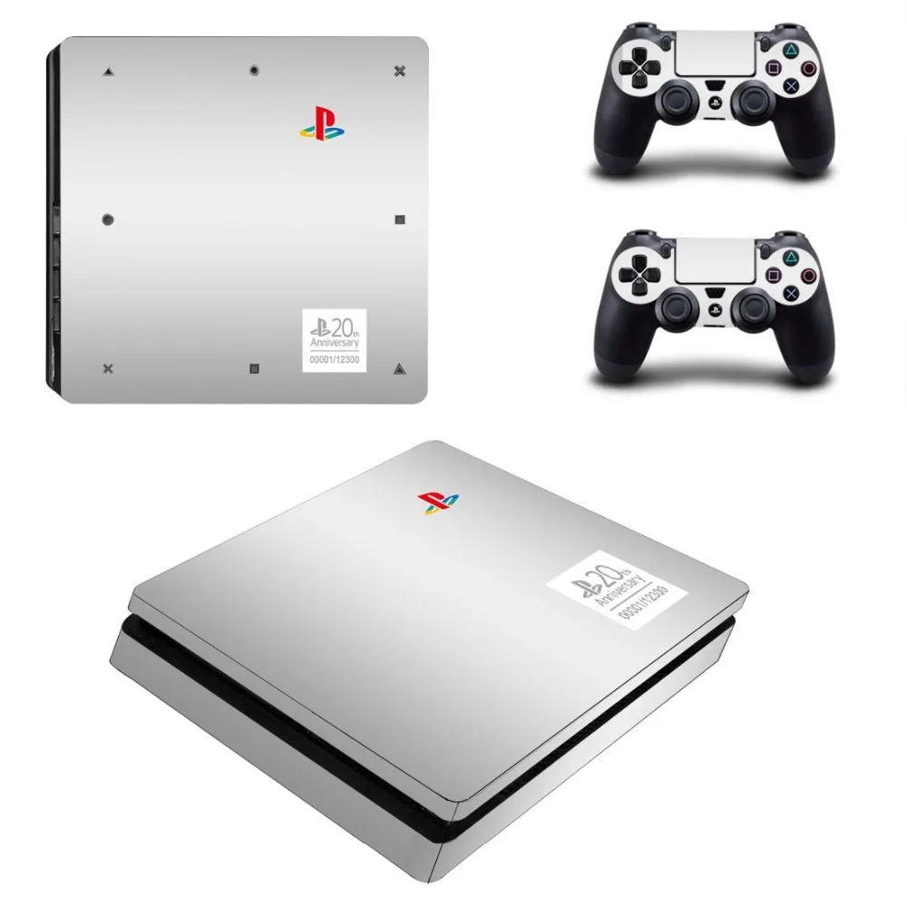 

The 20th Anniversary PS4 Slim Skin Sticker For Sony PlayStation 4 Console and Controller For Dualshock 4 PS4 Slim Sticker Decal