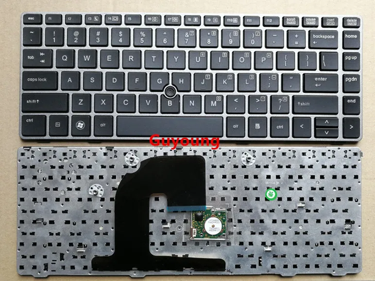 Pаспродажа Американская клавиатура для hp EliteBook 8470B 8470P 8470 8460 8460p 8460w ProBook 6460 6460b 6470 клавиатура с серебристой рамкой