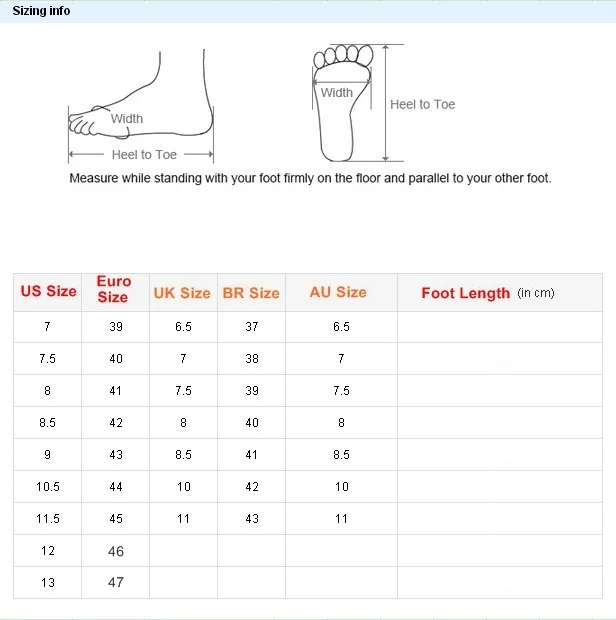men shoes size-