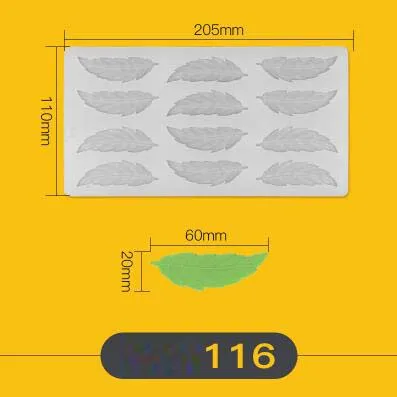 DIY 3D формы листьев силиконовые формы шоколада формы для выпечки на день рождения торт печенье украшения инструменты форма шоколада трафарет Маффин Пан - Цвет: 116
