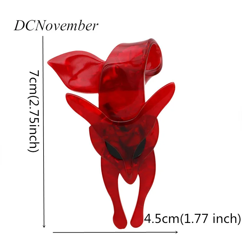 Винтажная Лисичка 3 цвета броши с лисой для женщин акриловая брошь Лисичка булавка экологическая ацетатная волоконная брошь булавки ювелирные изделия