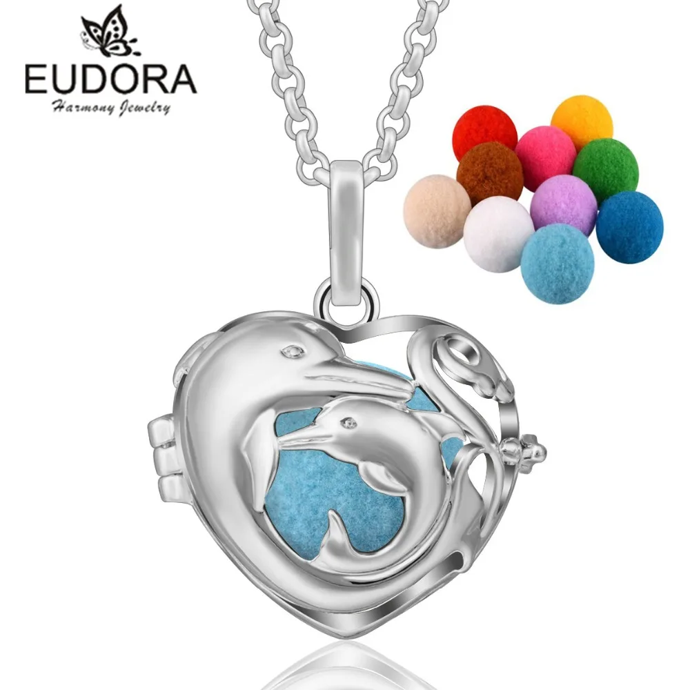 Eudora Harmony 2 дельфины сердце ароматерапия духи гармония плавающий медальон клетка