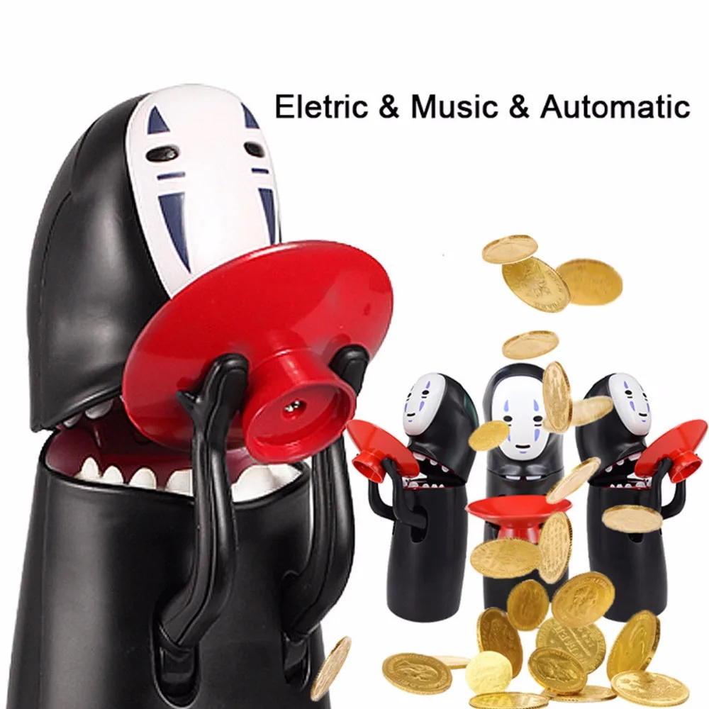  alcancia No face Piggy Bank Faceless Man Ghost Electronic Funny Saving Box Automatic Eat Coin Cash 