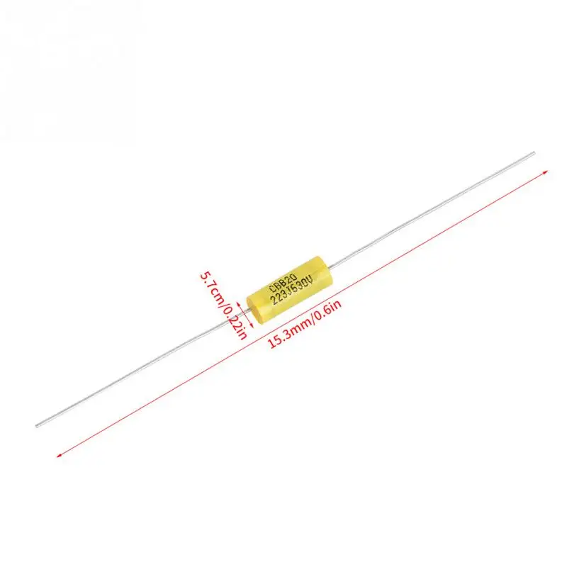 10pcs NEW long lead Axial Polyester Film Capacitor 0.022uF 630V tube amp radio