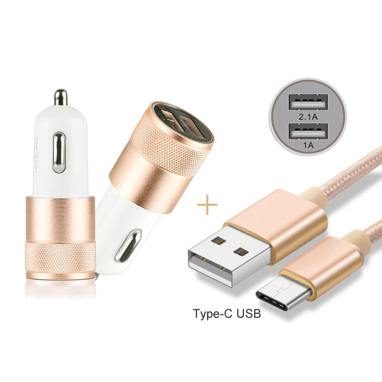 GEUMXL Type C USB 3 1 зарядный кабель для передачи данных Dual Автомобильное зарядное
