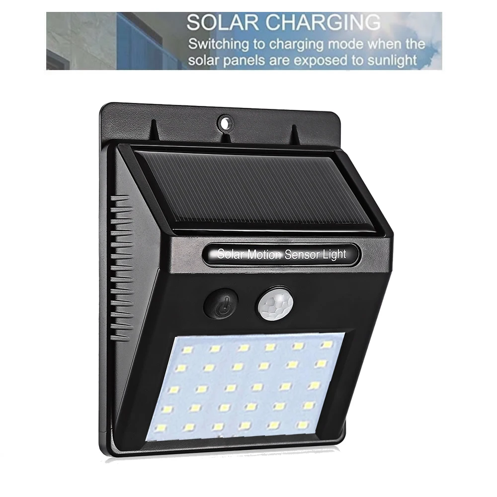 

30 LED Solar Light Outdoor Solar Lamp PIR Motion Sensor Solar Panel Night Security Wall Light Garden Yard Path Waterproof street