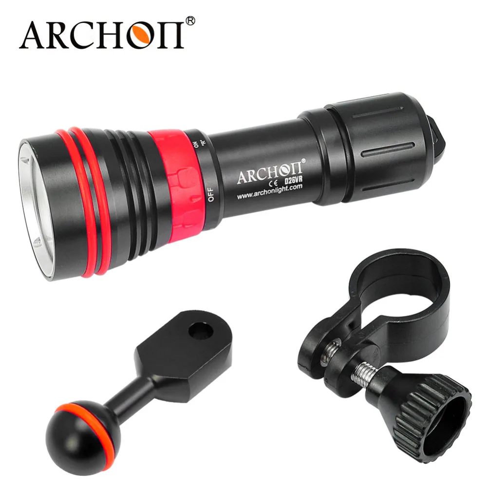 Светодиодный фонарик ARCHON D26VR W32VR для дайвинга белый красный свет видеосъемки