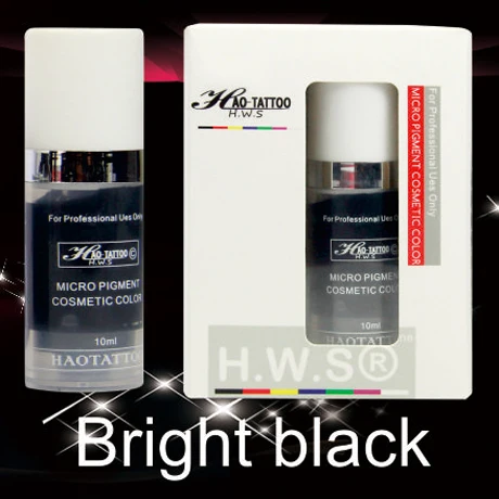 

1Pcs Top Professional Vacuum Aseptic Makeup Pigment 10ml/bottle Bright Black Permanent Makeup Tattoo Ink With Box
