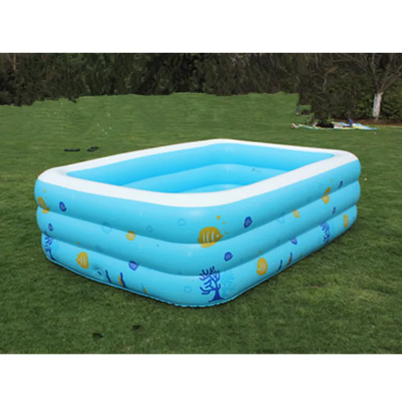 

Inflatable Baby Swimming Pool Creative Tricyclic Pool Play With Water Bath PVC Thicken Cartoon Underwater World Printing G959