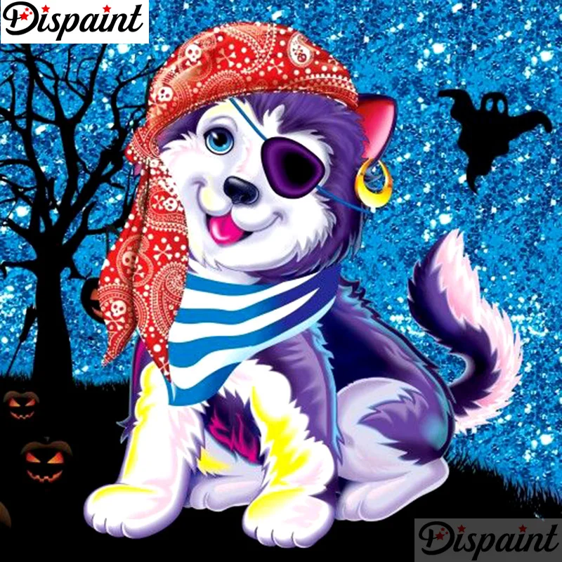 

Dispaint Full Square/Round Drill 5D DIY Diamond Painting "Cartoon dog scenery" 3D Embroidery Cross Stitch 5D Home Decor A12456