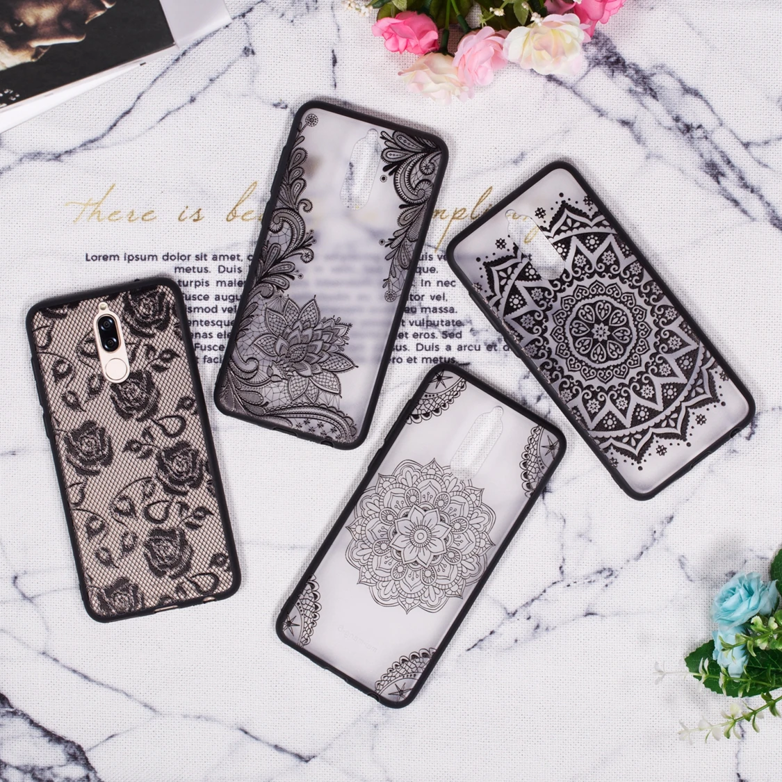 FGHGF Mandala Flower Case For Huawei Mate 10 Lite Silicone P10 Selie Sun flower Cover NOVA 2 Plus 2i Shell |
