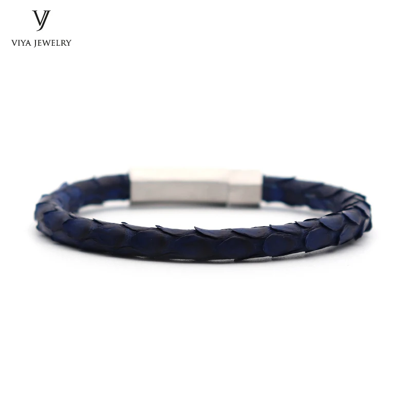 Новый браслет из натуральной кожи змеи питона для мужчин высококачественные