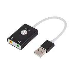 USB Внешняя независимая звуковая карта для рабочего стола/ноутбука с 3,5 мм аудио порт Разъем для наушников Mic Стерео беспроводной адаптер