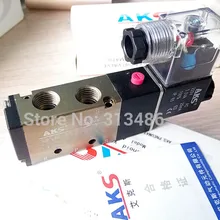 Электромагнитные клапаны от бренда AKS, клапан управления воздушным газом 3/" BSP 2 положения 5 портов 2/5 пути 4v310-10 12VDC 24VDC 110VAC 220VAC