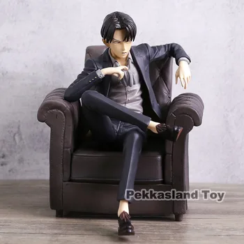 

Anime Attack on Titan Rivaille Levi Ackerman Sitting Sofa Ver. PVC Figure Collectible Model Toy