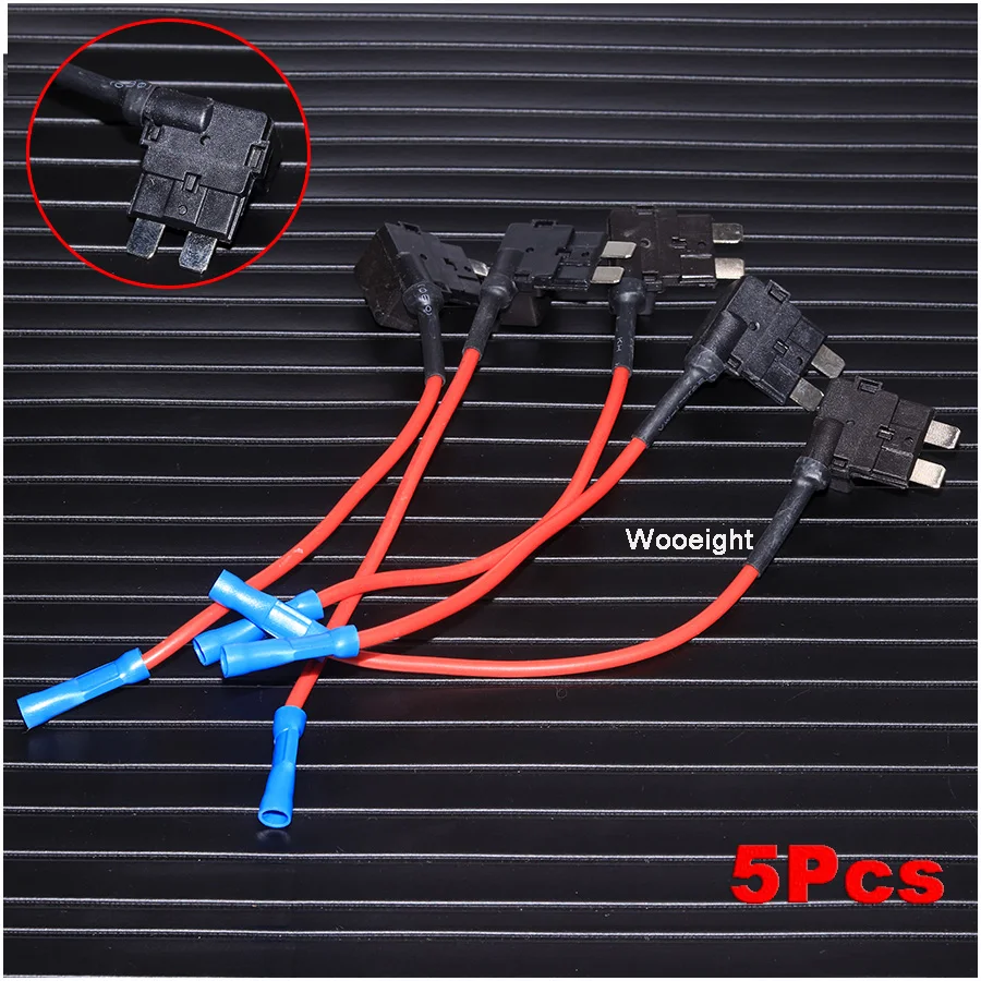 Wooeight 5Pcs Fuse Holder Add-a-circuit TAP Adapter Standard ATT Fuse APS ATT Add-A-Circuit Electronic Device Micro Blade 12V (4)