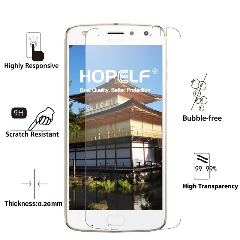 2 шт. hopelf Экран протектор для Moto Z2 Play Стекло закаленное защитное стекло 9 H 2.5D Защитная пленка для Motorola Moto Z2 играть Экран протектор