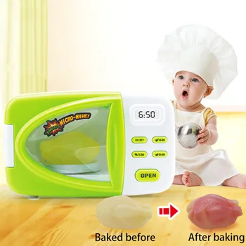 

1 Set Microwave Oven with Simulation Food Role Play Kitchen Classical Toy Simulate Oven Kitchen Fun Pretend Toys Set