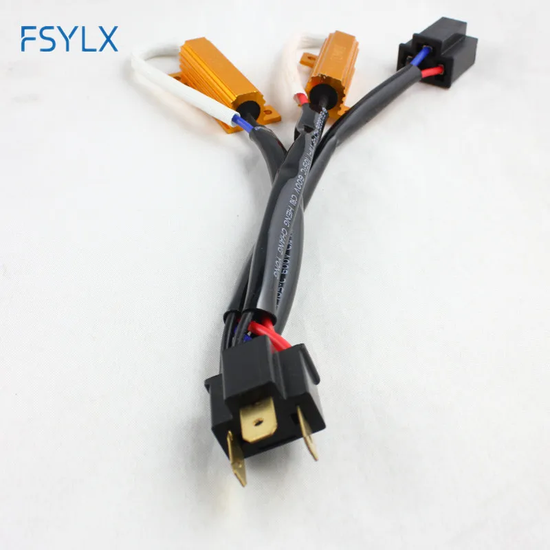 FSYLX H4 HB2 9003 50 Вт 6Ohm Canbus led hid фара нагрузки резистор h4 противотуманная фара декодер сопротивление соединения без ошибок