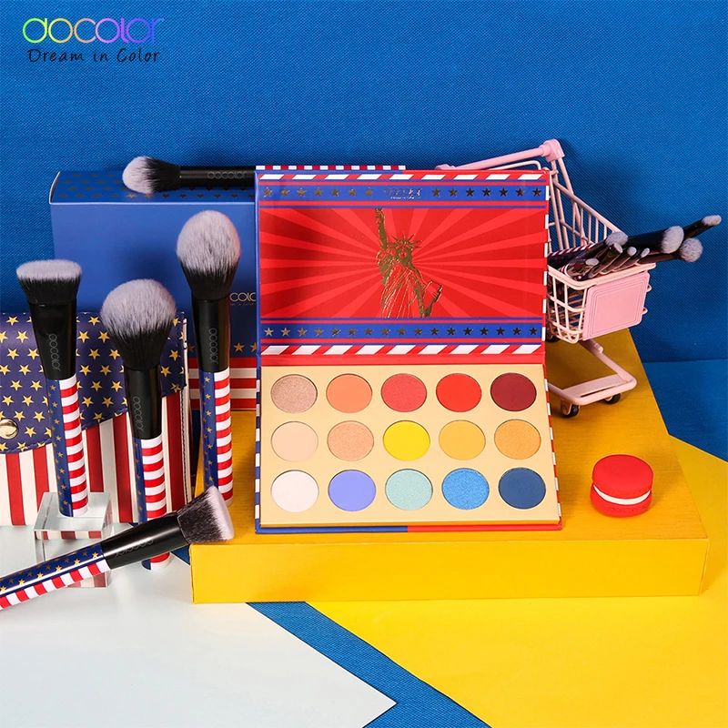 Кисти для макияжа Docolor 13 шт. косметическая основа пудра румяна тени век Кисть и 15