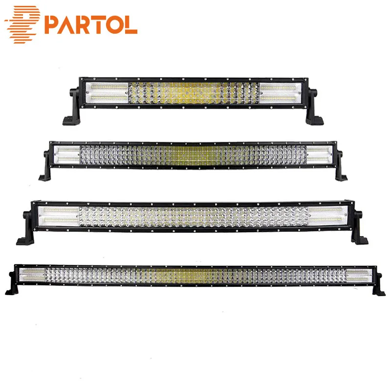 

Partol 4-Row LED Light Bar 22" 32" 42" 52" Straight Curved Offroad LED Work Light Bar For 4x4 4WD Truck Trailer SUV ATV UTV
