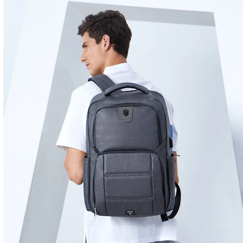 Модные мужские рюкзаки для ноутбука, usb зарядка, водонепроницаемые мужские 15,6 дюймовые компьютерные сумки, многофункциональные дорожные сумки для мужчин