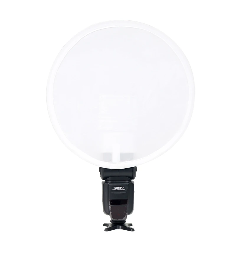 31cm Mini Portable Round Studio Softbox Photography Flash Diffuser Softbox for Flash Speedlite White Balance Card Board Flash Diffuser Soft box (3)