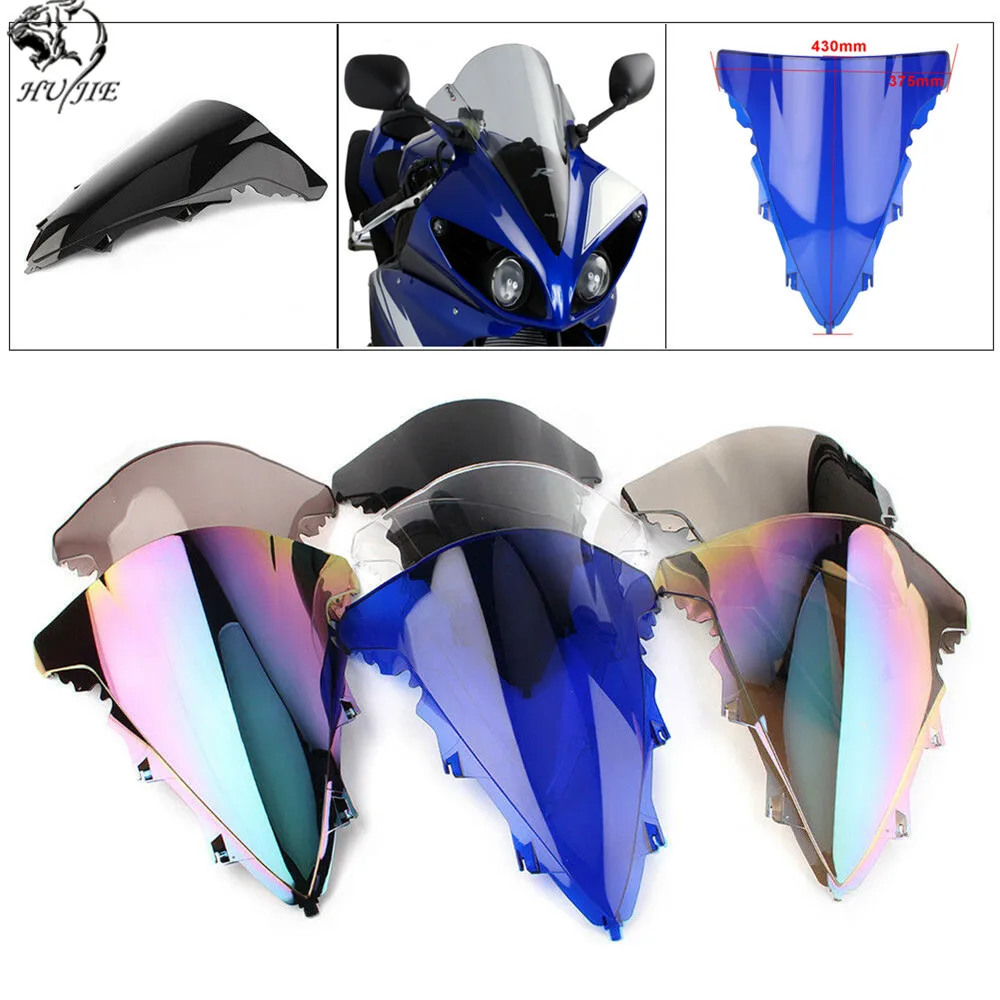 

HotSale For Yamaha YZF 1000 R1 2009-2014 Black Windshield Windscreen Double Bubble YZF R1 2010 2011 2012 2013