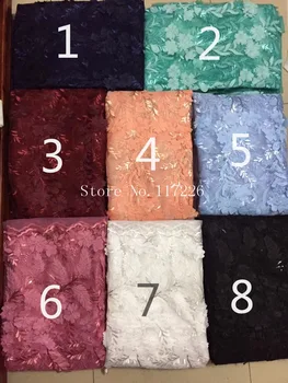 

5 yards Nigerian lace fabric with best quality JRB-12106 flower french net lace fabric for party dress