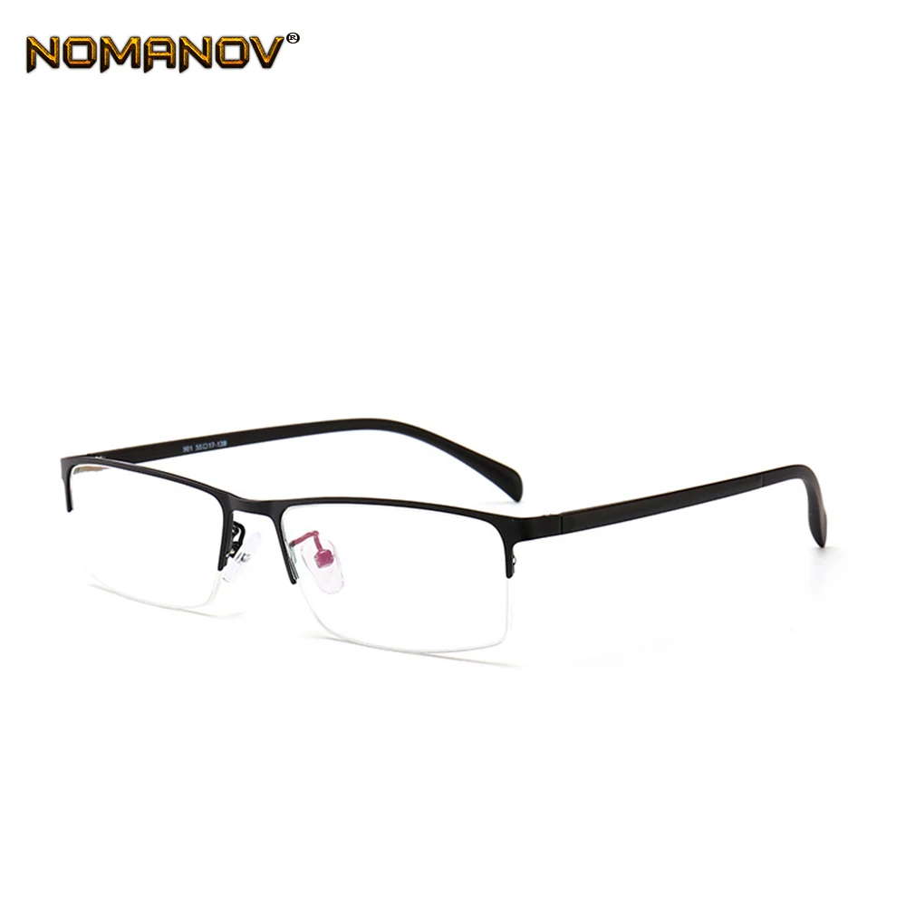

Fashion simple ultra light business half-rim men Custom Made Prescription Glasses Photochromic Grey/ Brown Myopia Near-sighted