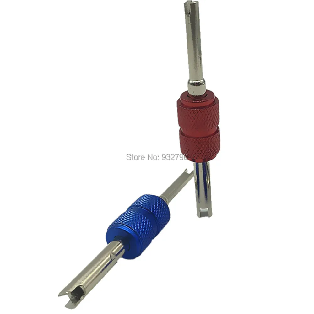 2x Double Ended Vehicle Install Repair Tool Valve Stem Core Remover Car Bike Tyre AC Valve Core