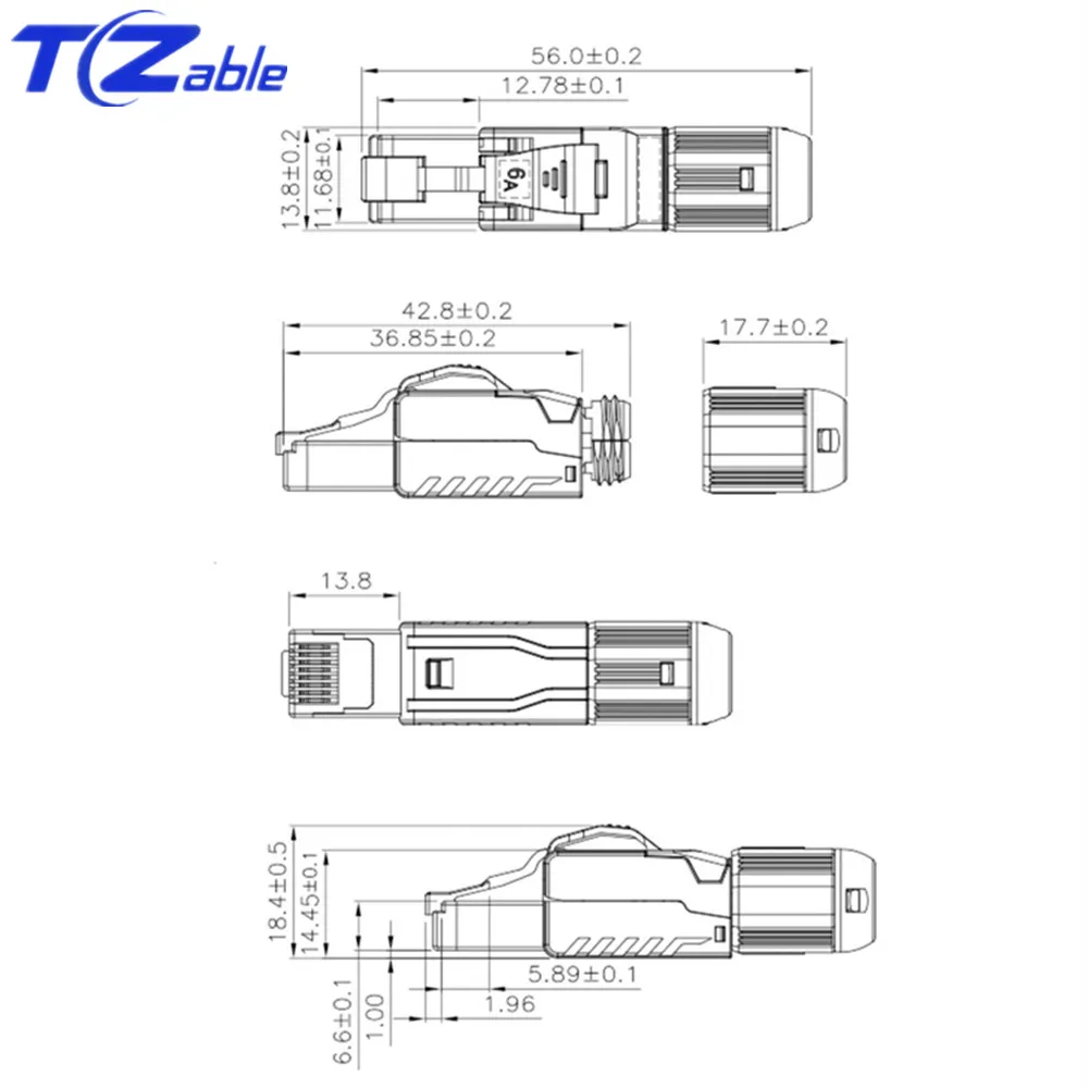 RJ45 разъем Cat8 сетевой обжимной адаптер 40G 2000MHz сетевой штекер экранированный RJ45 волоконная синхронизация Обжимной Сетевой Кабель