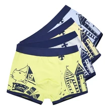 2 Pcs/lot Soft Organic Cotton Children’s Teenager Boys Shorts Panties Baby Boy Stripes Underwear Colorful Kids Underwear 2-16y