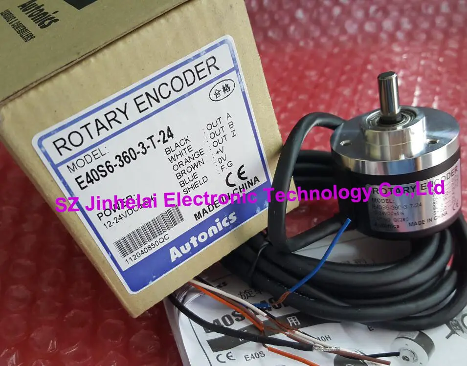 

100% New and original AUTONICS E40S6-360-3-T-24 Incremental rotary encoder 12-24VDC