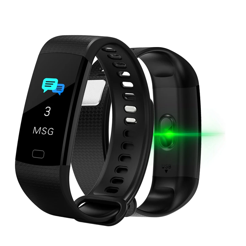 LIGE Smart Fitness Bracelet 50 Word Information Display Blood Pressure Heart Rate Monitor Pedometer Sport Smart Watch Men