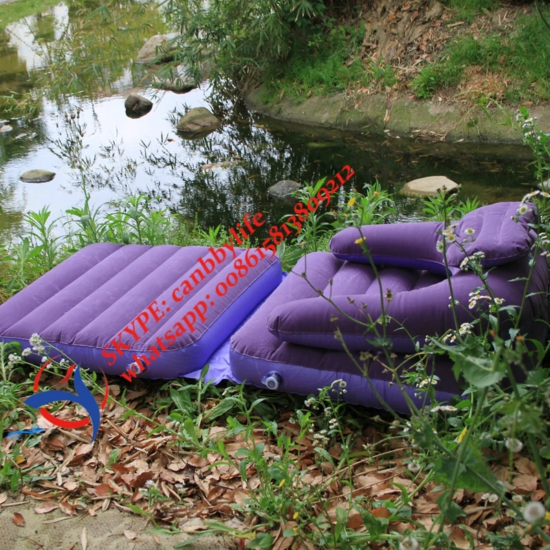 Синий одиночный надувной складной стул для отдыха/двойного назначения стекались