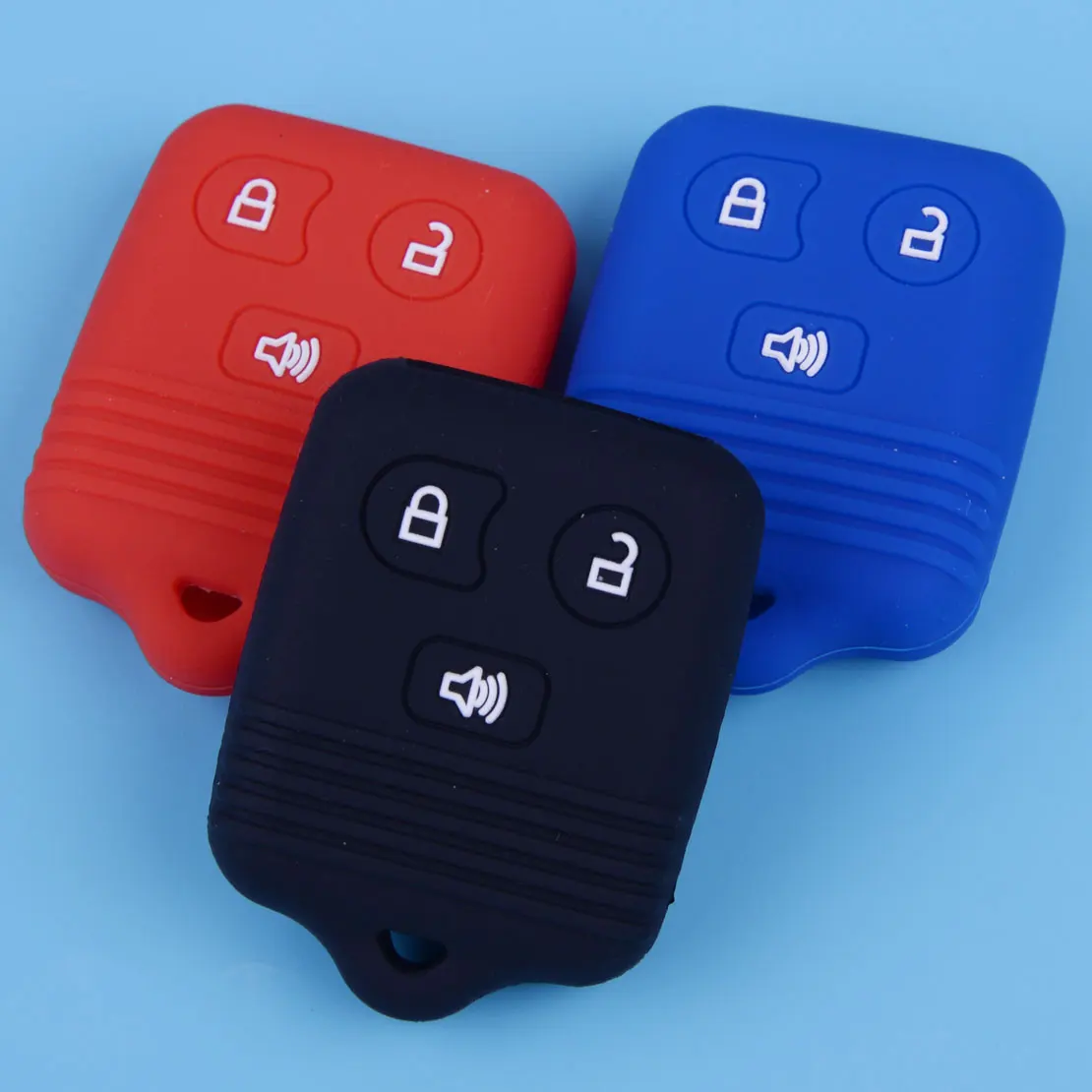 

DWCX 3 Button Silicone Car Fob Smart Remote Case Key Cover Fit For Ford Freestar Freestyle Ranger Mercury Lincoln Mazda