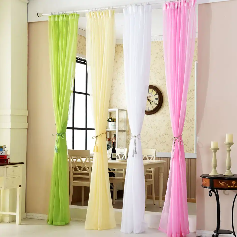Multicolor Modern Solid Cheap Curtains Short Kitchen Curtain Small