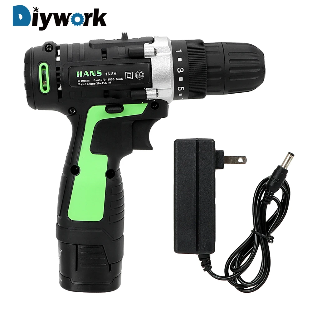 DIYWORK перфоратор 16 8 в литиевая батарея зарядка электрическая отвертка