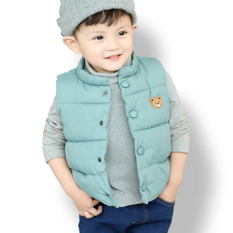 New Children's Down Cotton Warm Vest Boys and Girls Vest Baby