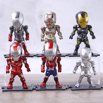 

6pcs/set Iron Man Mark MK 2 20 21 22 33 PVC Figure Model Toys
