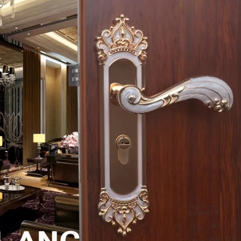 Interior indoor handle lock Bedroom mute wood door lock European
