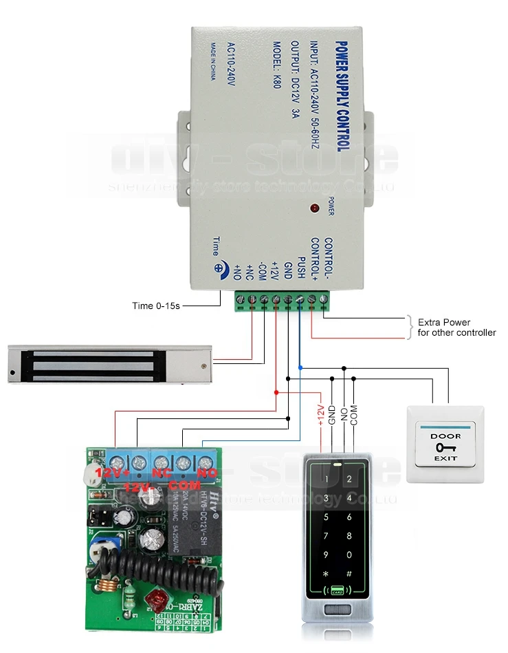 Diysecur touch Панель RFID считыватель пароль дверной Управление доступом безопасности Системы комплект + 180 кг 350lb магнитный замок 8000 пользователей