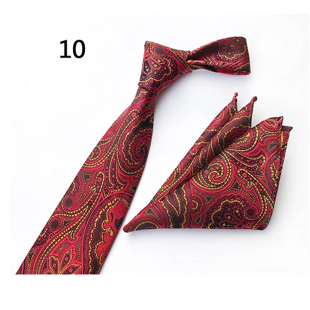 Men's Stylish Floral Paisley Necktie Wedding Pocket Square Handkerchief Set NEW HZTIE0261