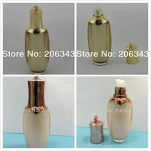 100 мл золотистый АКРИЛОВЫЙ НАСОС в форме короны, бутылка для лосьона, косметический контейнер, бутылка для пресс-насоса, косметическая упаковочная бутылочка для косметики